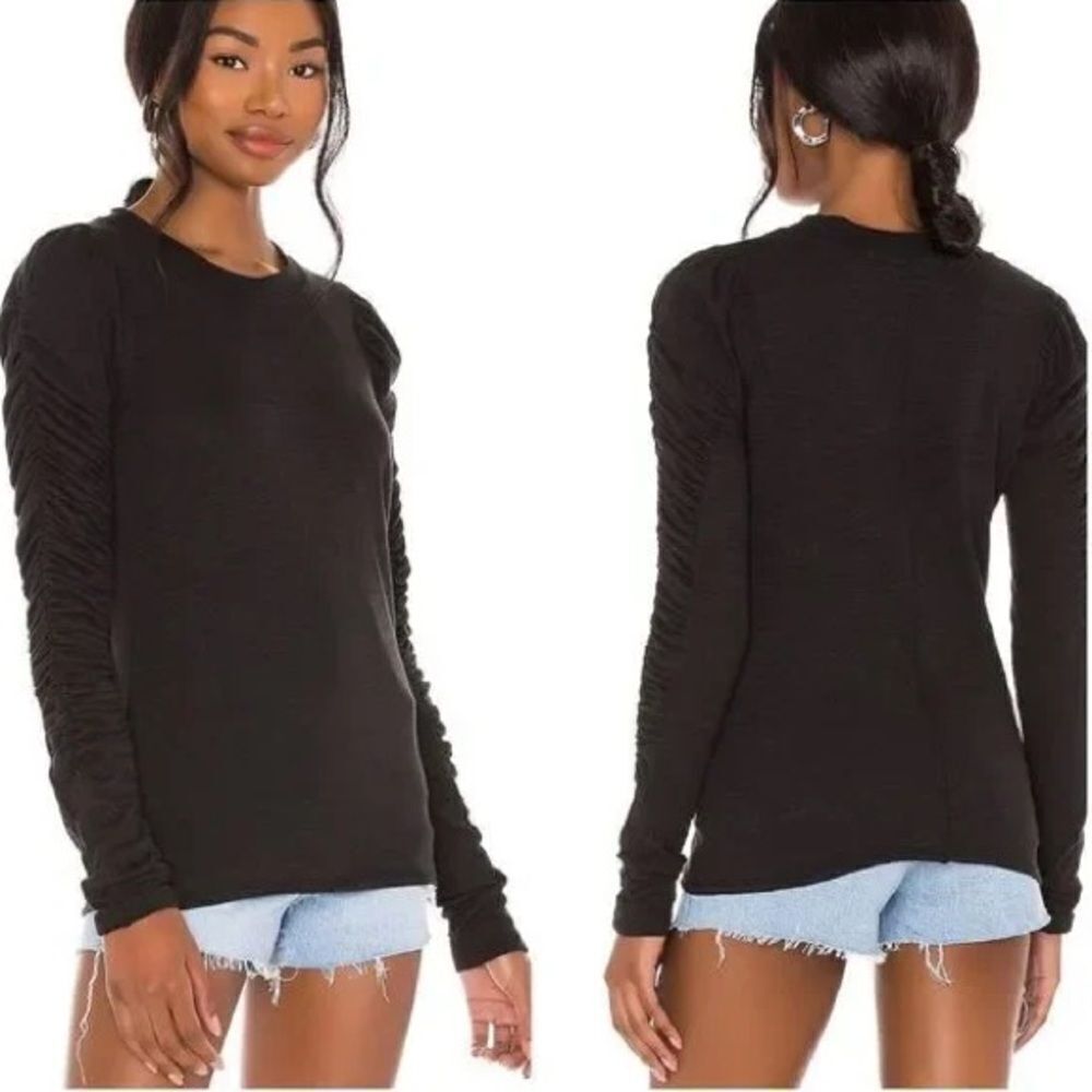 Free People Natasha Tee in Black